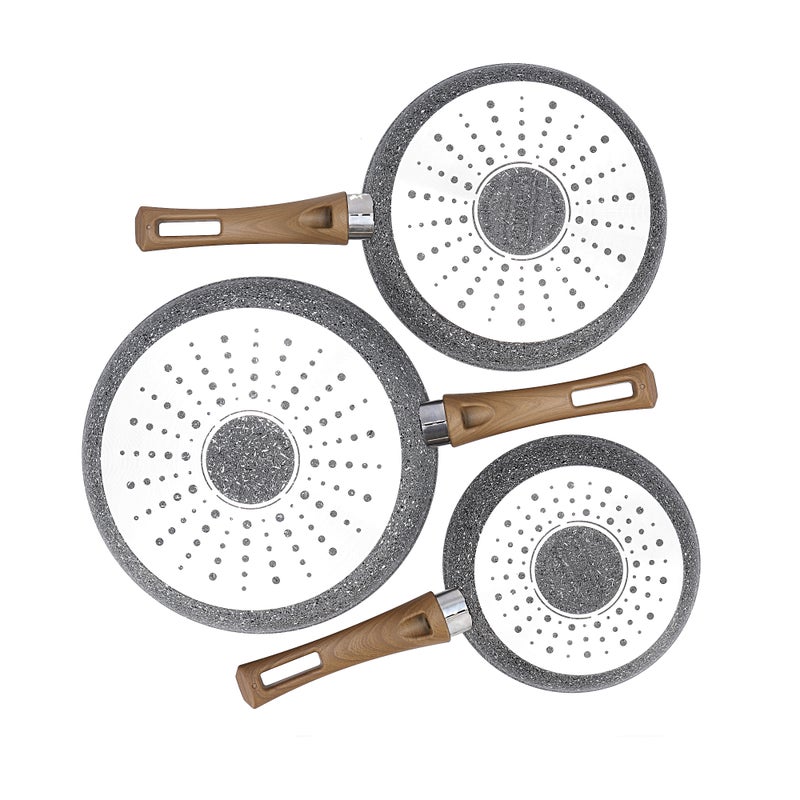 ألبرتو طقم مقالي جرانيت 3 قطع باللون الرمادي من البرتو - Image 5