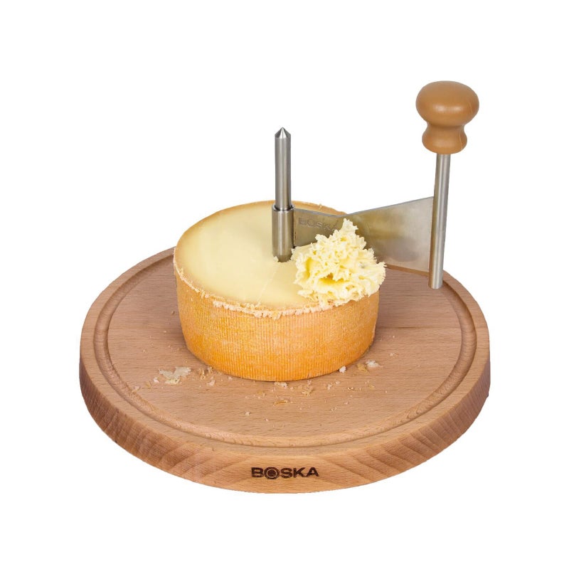 BOSKA Cheese Curler Amigo - The Original with 10-year Warranty - Cheese Wheel for i.a. Tete de Moine, Girolle & Chocolate - Cheese Shaver made of Stainless Steel - Image 1