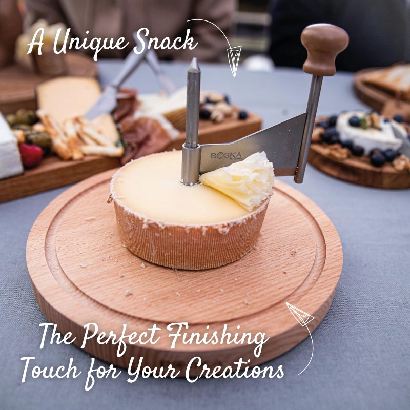 BOSKA Cheese Curler Amigo - The Original with 10-year Warranty - Cheese Wheel for i.a. Tete de Moine, Girolle & Chocolate - Cheese Shaver made of Stainless Steel - Image 4