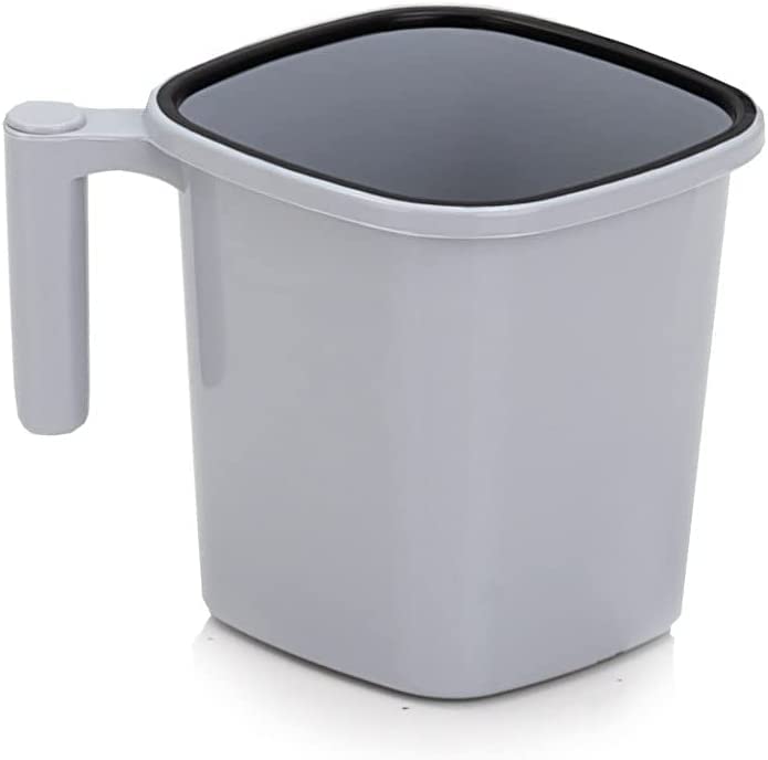 LANKESH ENTERPRISE Strong Plastic Rimmy Bucket Mug Bathroom Set for Kitchen Bathroom Grey 18 Liter - Image 2