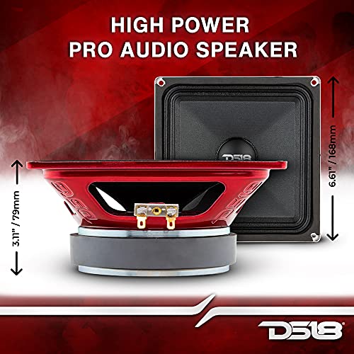 DS18 PRO-X6.4MSQ 6.5X6.5'' Square Midrange Loudspeaker 500 Watts 250W RMS 4 Ohms (1 Speaker) - Image 3