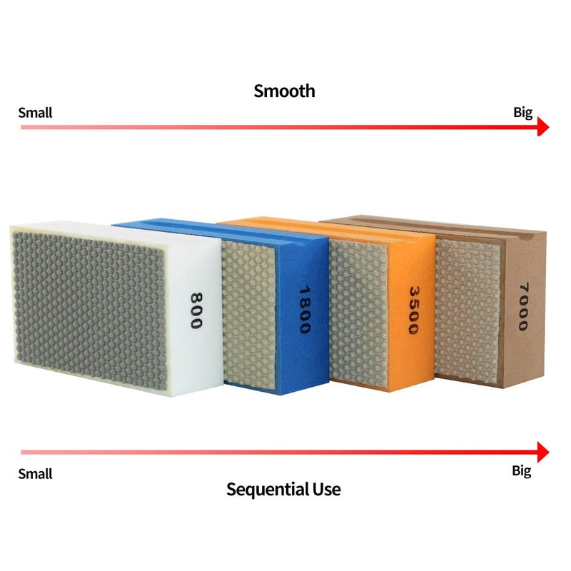 BSRTTOOL Diamond Hand Polishing Pads 7000 Grit Polishing Tile Stone Marble Concrete Ceramics Granite Glass 1Pcs 7000 - Image 5