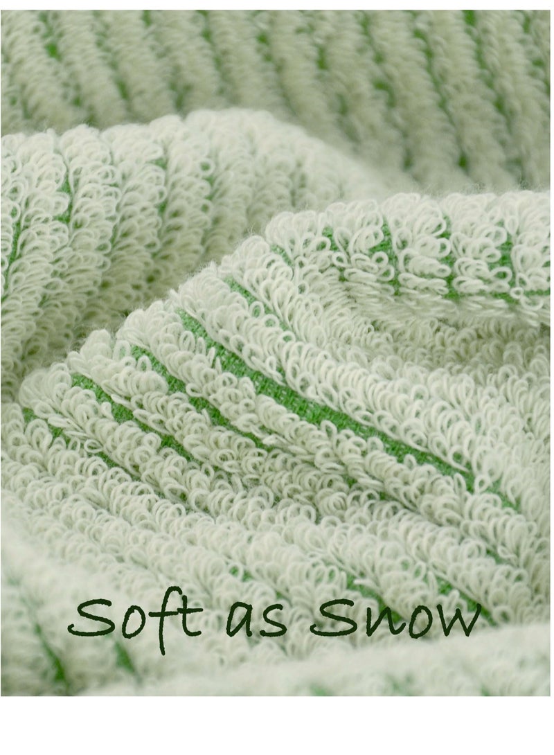 SOLARAE Hand Towels for Bathroom, Towels 4 Pack Premium Hand Towels Set, Cotton Towels with Jacquard Weave Deign, Ultra Soft and Highly Absorbent Towels, for Bathroom, Gym, Shower, Hotel, and Spa (Green) - Image 3