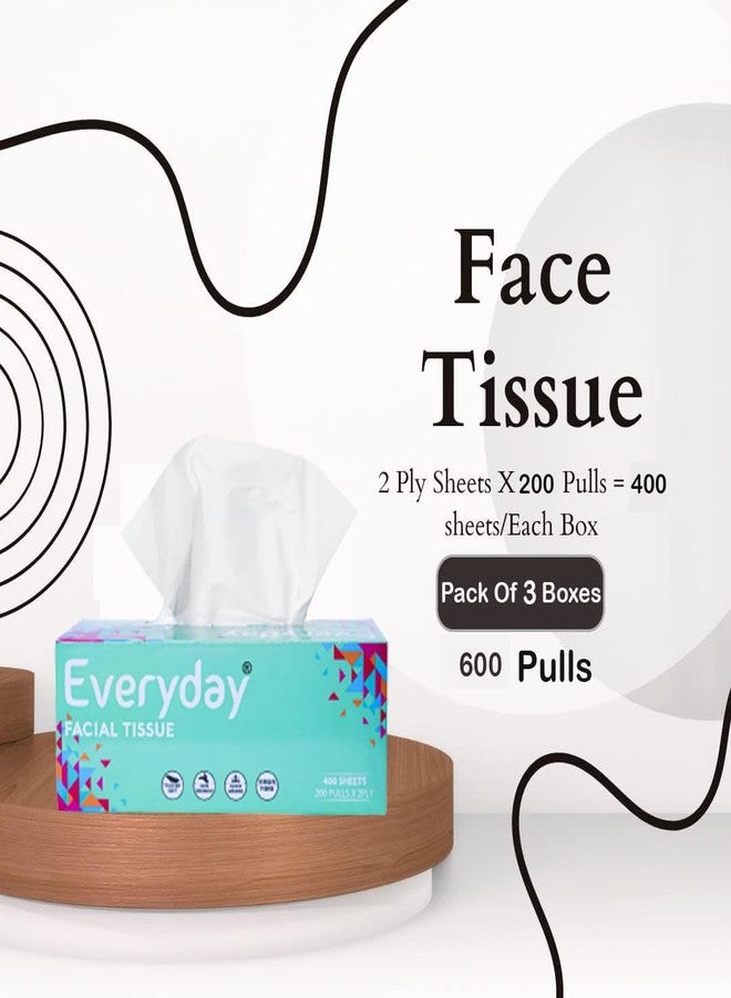 Biogreen Everyday So Soft 2 Ply Face Tissue Box - 200 Pulls Pack of 3 Boxes. Total 600 Pulls - Image 3