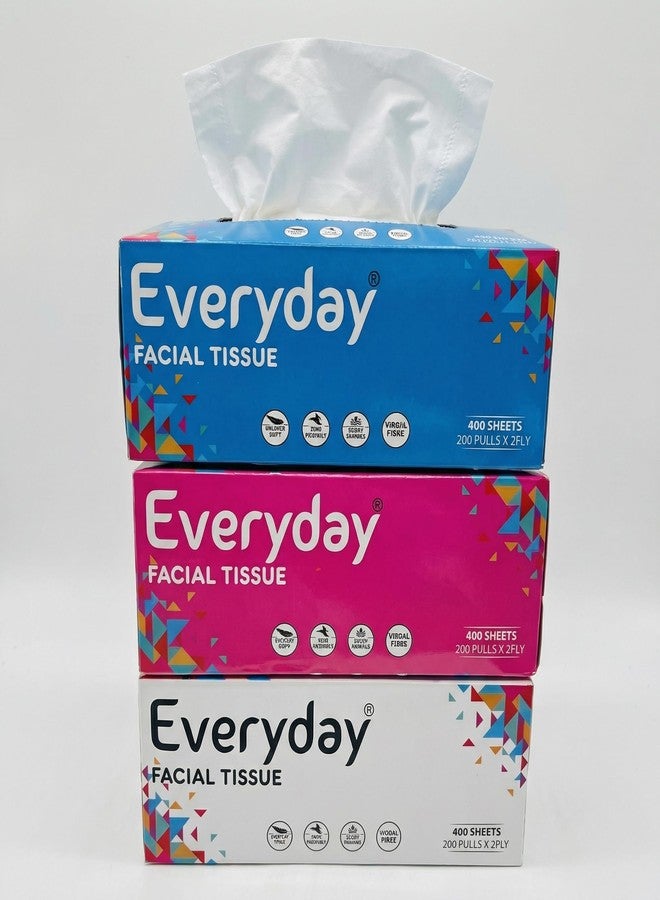 Biogreen Everyday So Soft 2 Ply Face Tissue Box - 200 Pulls Pack of 3 Boxes. Total 600 Pulls - Image 1