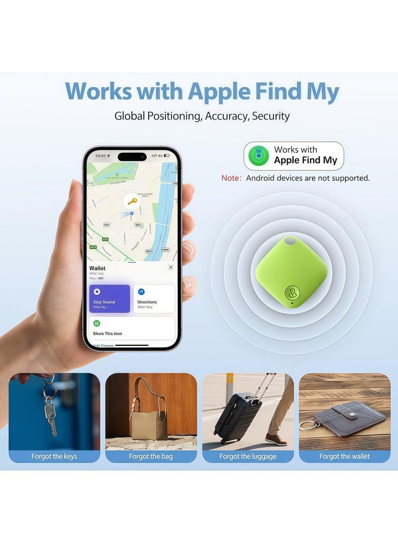 AURIEL 2 Pack Bluetooth Smart Tracker Tag, Work with Apple Find My (iOS Only), Replaceable Battery, Finder Worldwide Tracking for Keys, Wallets, Suitcases - Image 2