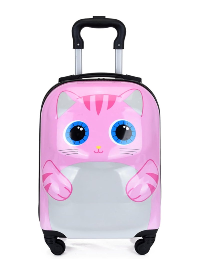 LIMOS 18-Inch Kids Pink Hardside Carry-On Spinner Suitcase - Lightweight Travel Trolley Case Organizer for Girls - Durable and Stylish  - Image 1