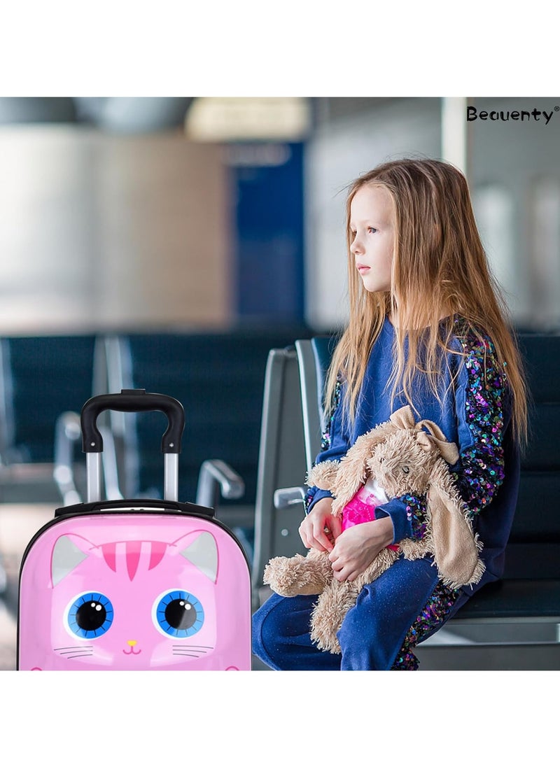 LIMOS 18-Inch Kids Pink Hardside Carry-On Spinner Suitcase - Lightweight Travel Trolley Case Organizer for Girls - Durable and Stylish  - Image 3