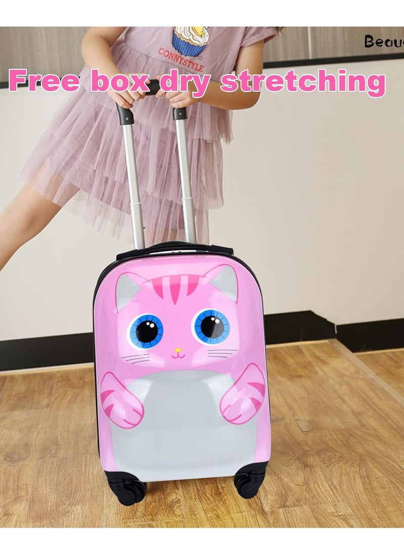 LIMOS 18-Inch Kids Pink Hardside Carry-On Spinner Suitcase - Lightweight Travel Trolley Case Organizer for Girls - Durable and Stylish  - Image 4