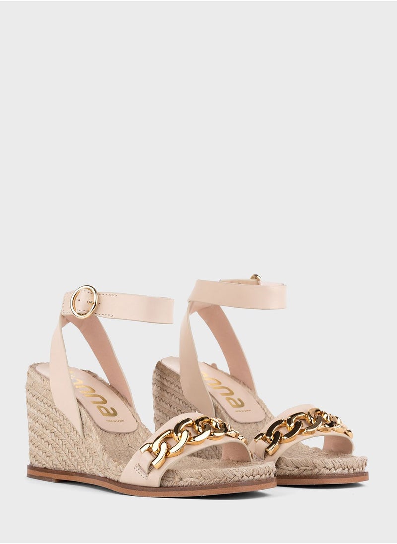 Kanna Ball Lux Wedge Sandals  - Image 3