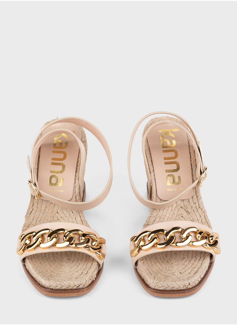 Kanna Ball Lux Wedge Sandals  - Image 4