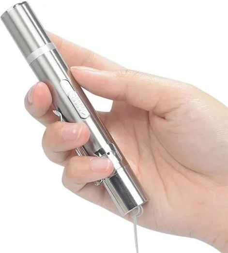 Lisinya USB Rechargeable 3 in 1 Red Light + White LED Torch Light + UV Flashlight Cat Laser