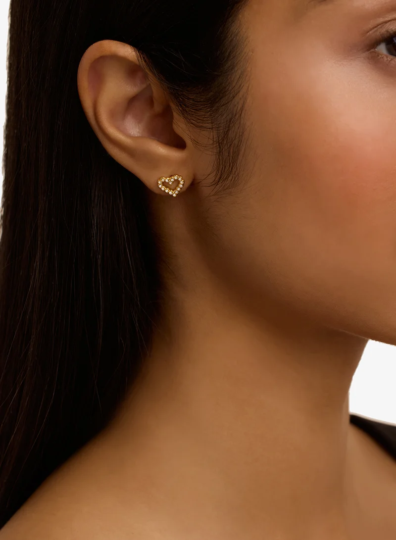 Ted Baker Amorina Crystal Halo Heart Stud Earrings