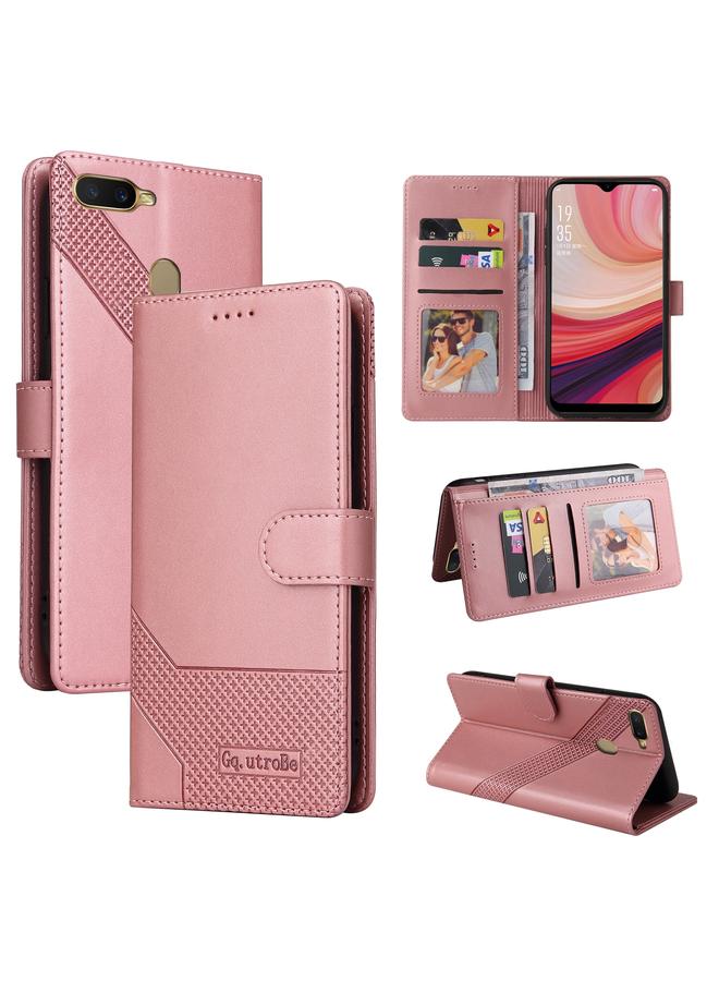 Case For OPPO A7 2018 Skin Feel Magnetic Leather Phone Case