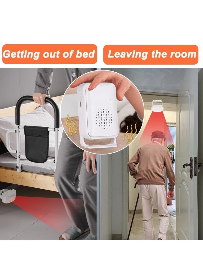 WALALLA Bed Alarm for Elderly Adults Wireless,Bed Sensor Alarm and Fall Prevention for Elderly/Dementia Patients and More,Caregiver Pager/ Motion Sensor Alarm with Vibration - Image 2