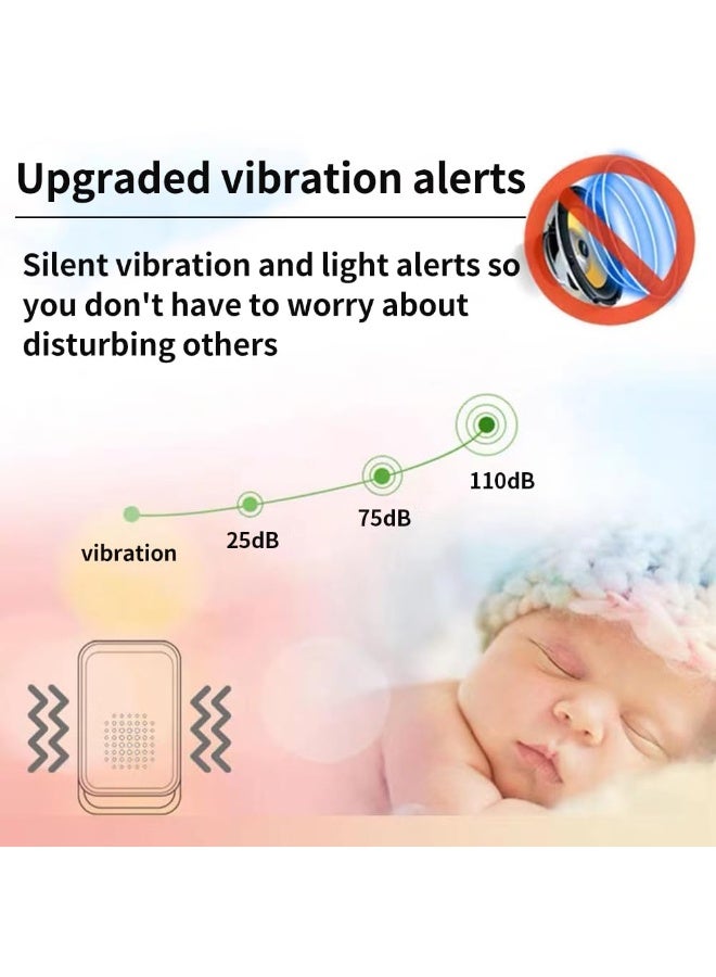 WALALLA Bed Alarm for Elderly Adults Wireless,Bed Sensor Alarm and Fall Prevention for Elderly/Dementia Patients and More,Caregiver Pager/ Motion Sensor Alarm with Vibration - Image 3