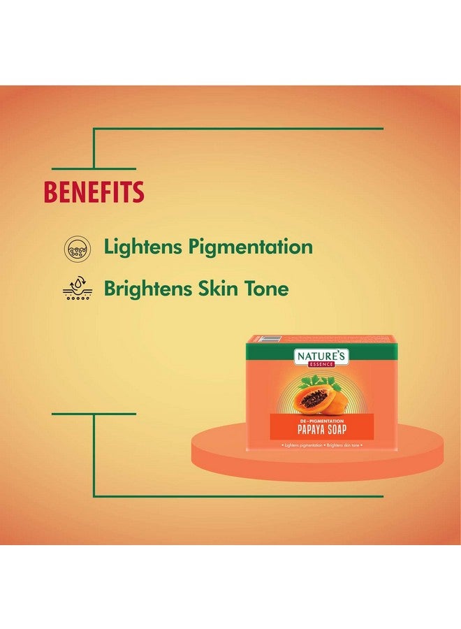 Nature's Essence NATURES ESSENCE De-Pigmentation Papaya Soap | Soap For Bath, 225Gm, Pack Of 3 - Image 3