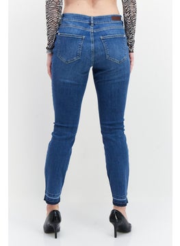 Zero Women Regular Fit Washed Denim Jeans, Blue  - Image 4