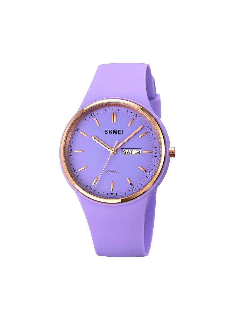 SYOSI Watches for Young Women Lady Sports Silicone Band Big Face Large Waterproof Fashion Casual Simple Quartz Analog Day Date Girls Gift White Wrist Watch - Image 1