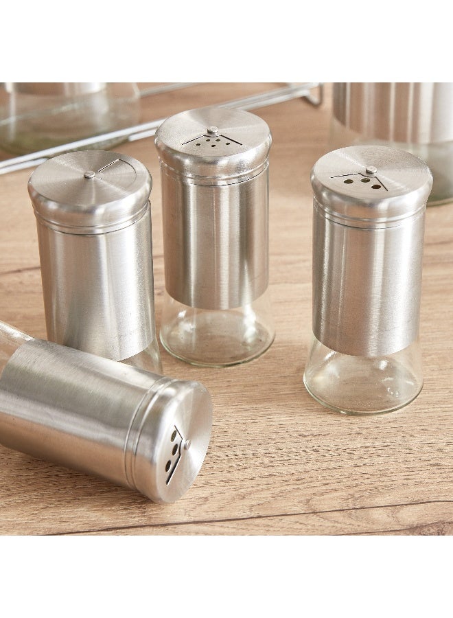 Home Box طقم رف توابل زجاجي أساسي مكون من 12 قطعة 28.5 × 33 × 9.5 سم - Image 4