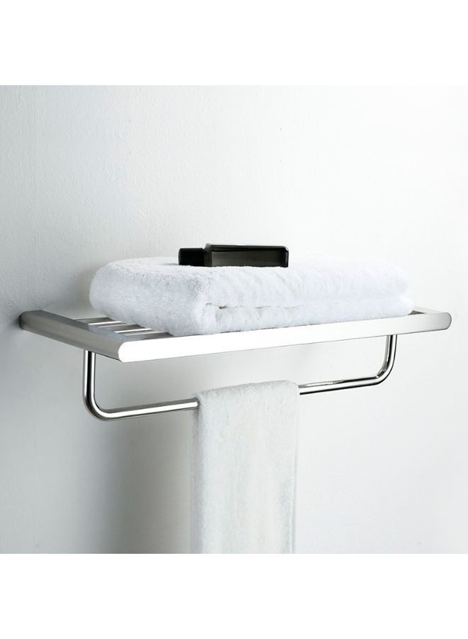 Bathroom SUS304 Wall Mounted Towel Holders Towel Rack Shelf Chrome Color - Image 1