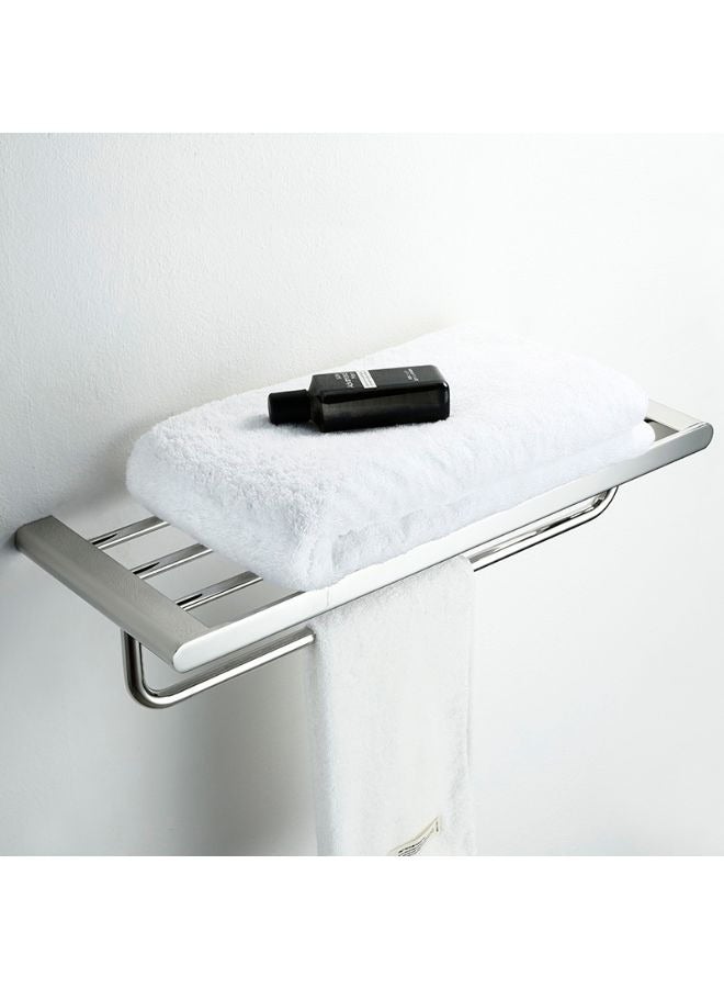 Bathroom SUS304 Wall Mounted Towel Holders Towel Rack Shelf Chrome Color - Image 3