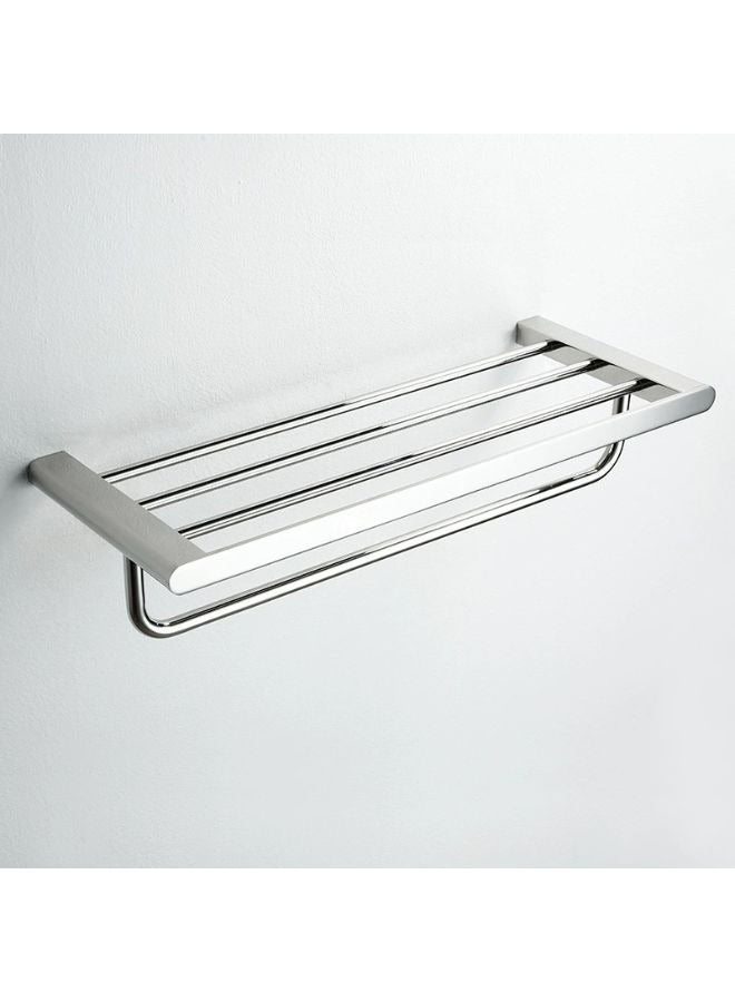 Bathroom SUS304 Wall Mounted Towel Holders Towel Rack Shelf Chrome Color - Image 5