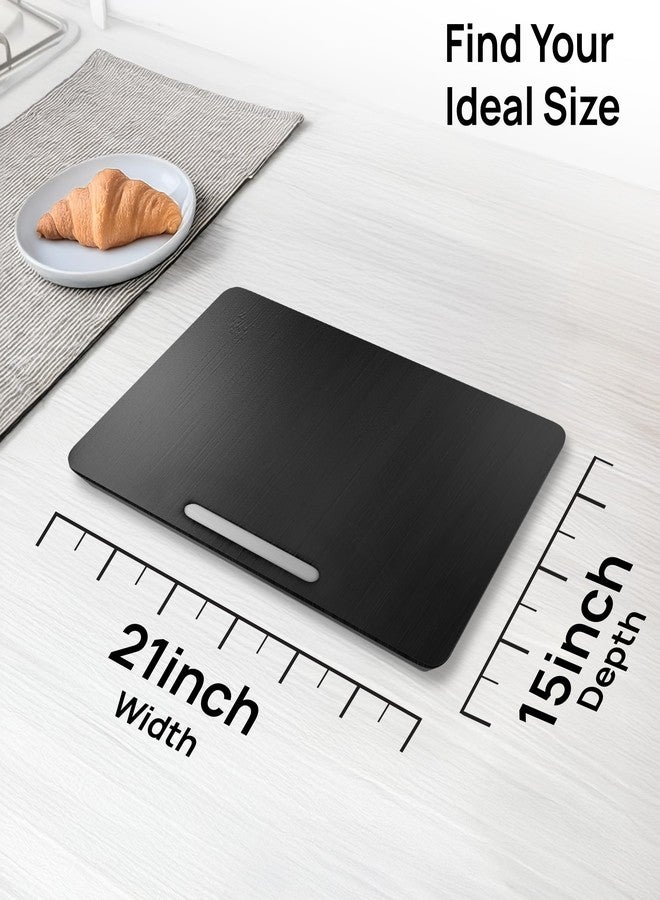 Ibyx Elegant Sliding Tray for Your Coffee Maker & Heavy Kitchen Appliances - Sturdy, Slides Easily from Under The Cabinet - Rolling Appliance Tray for Countertop with Wheels 13"X10.5" - Image 3