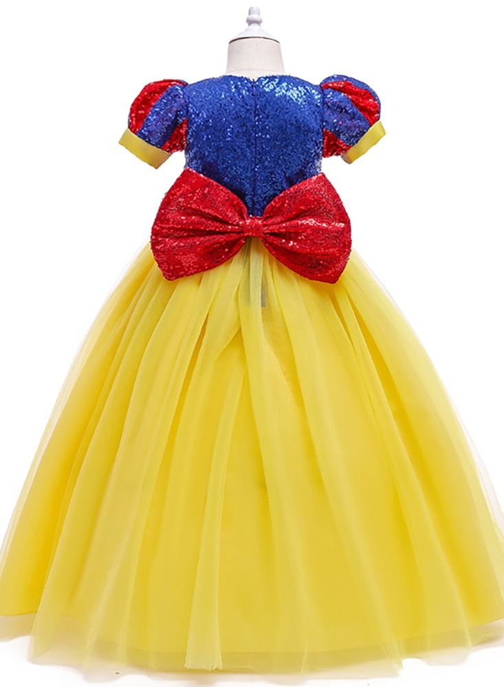 Loquat Sequins Snow White Bubble sleeve Princess dress  - Image 2