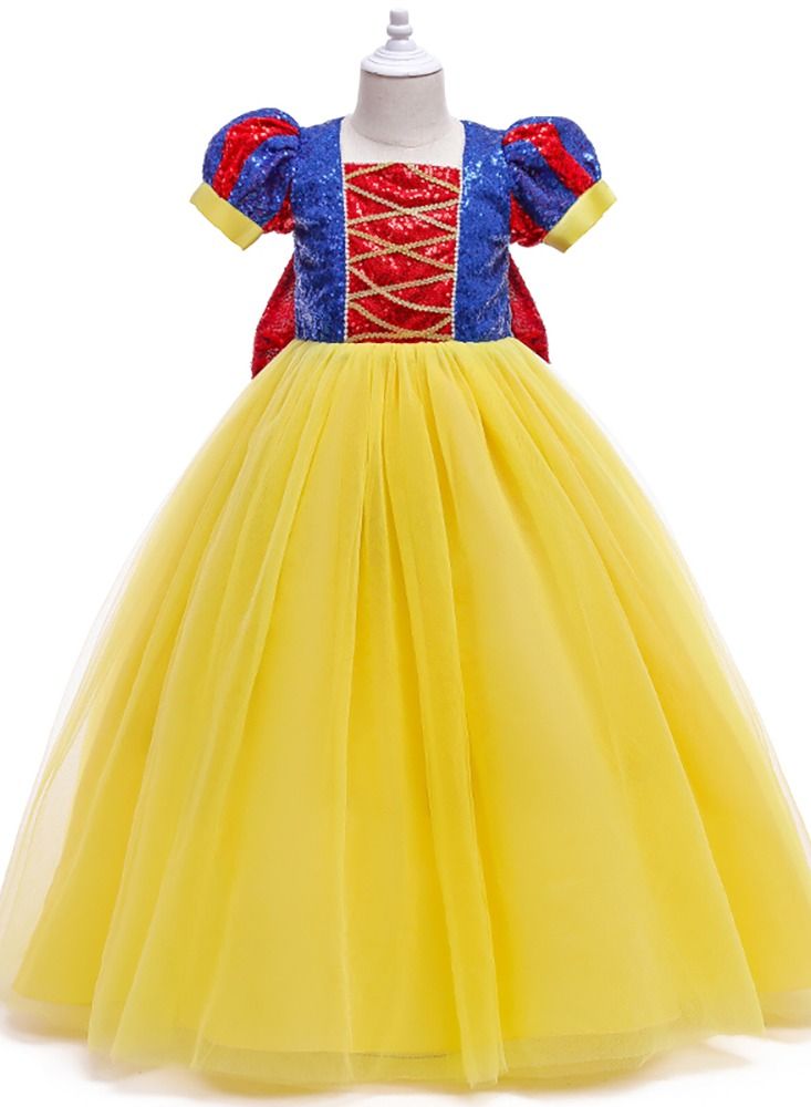 Loquat Sequins Snow White Bubble sleeve Princess dress  - Image 1