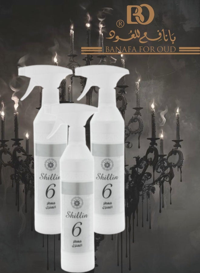 Banafa 3 Pieces Shillin 6 Air Freshener 500ML - Image 1