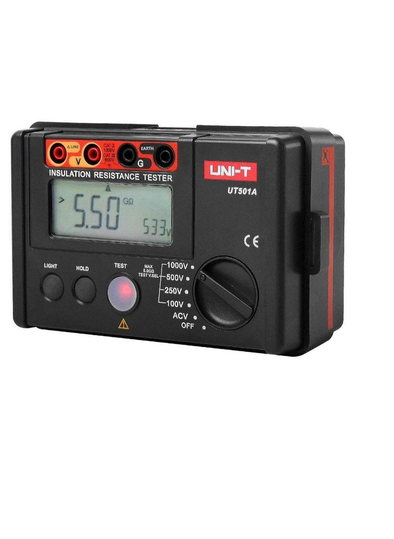 UNI-T UNI-T UT501A 1000V Insulation Resistance Meter Ground Tester Megohmmeter Voltmeter w/LCD Backlight  - Image 1
