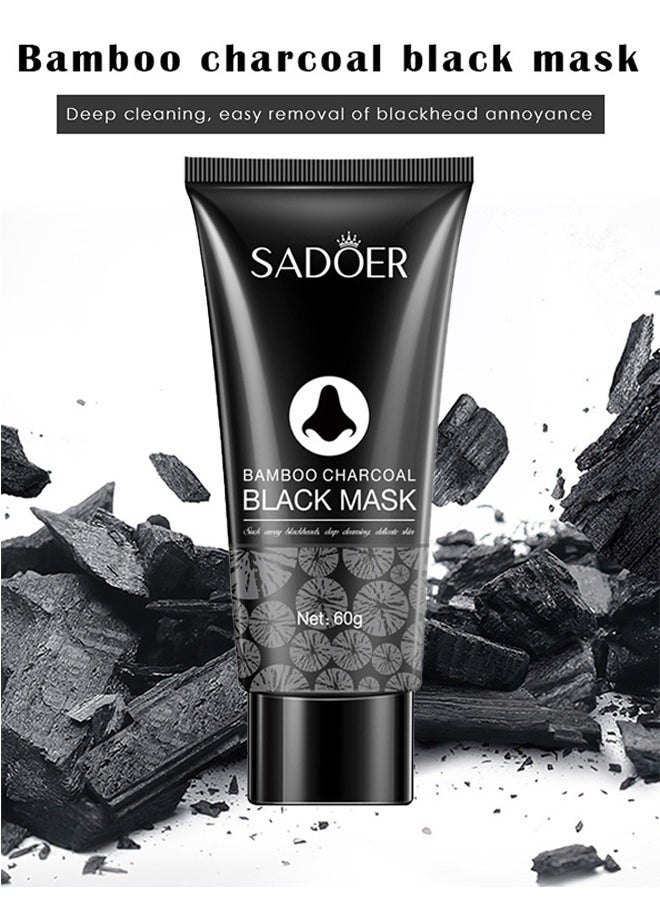 Bamboo Charcoal Black Mask - Blackhead Remover Pore Shrink Blackhead Peeling Deep Pore Cleansing Tool Skin Care Product