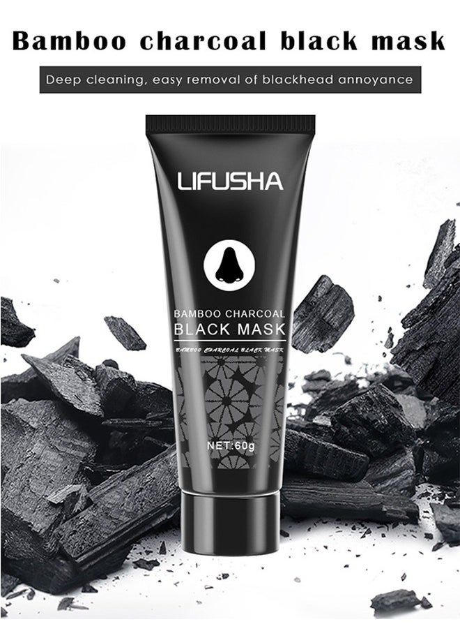 LIFUSHA - Bamboo Charcoal Black Mask - Blackhead Remover Pore Shrink Blackhead Peeling Deep Pore Cleansing Tool Skin Care Product - Image 1
