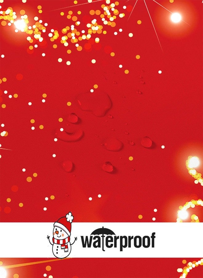 YOSTEV Red Christmas Elk Shower Curtains for Bathroom, Reindeer Winter Xmas Happy New Year Holiday Fabric Bath Home Decor 72x72 Inch - Image 5