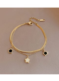 14k Gold Plated Lucky Star Charm Bracelet