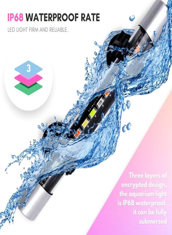 شريط إضاءة LED لحوض السمك من KickAt مزود بأكواب شفط - أنبوب إضاءة غاطس متغير اللون لأحواض المياه العذبة والمالحة، تأثير ساطع تحت الماء (متعدد الألوان) - Image 5