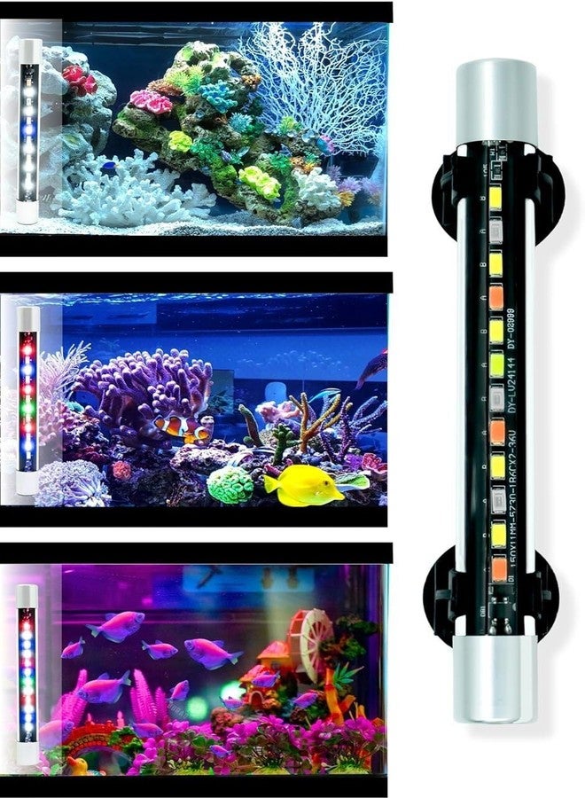 شريط إضاءة LED لحوض السمك من KickAt مزود بأكواب شفط - أنبوب إضاءة غاطس متغير اللون لأحواض المياه العذبة والمالحة، تأثير ساطع تحت الماء (متعدد الألوان) - Image 1