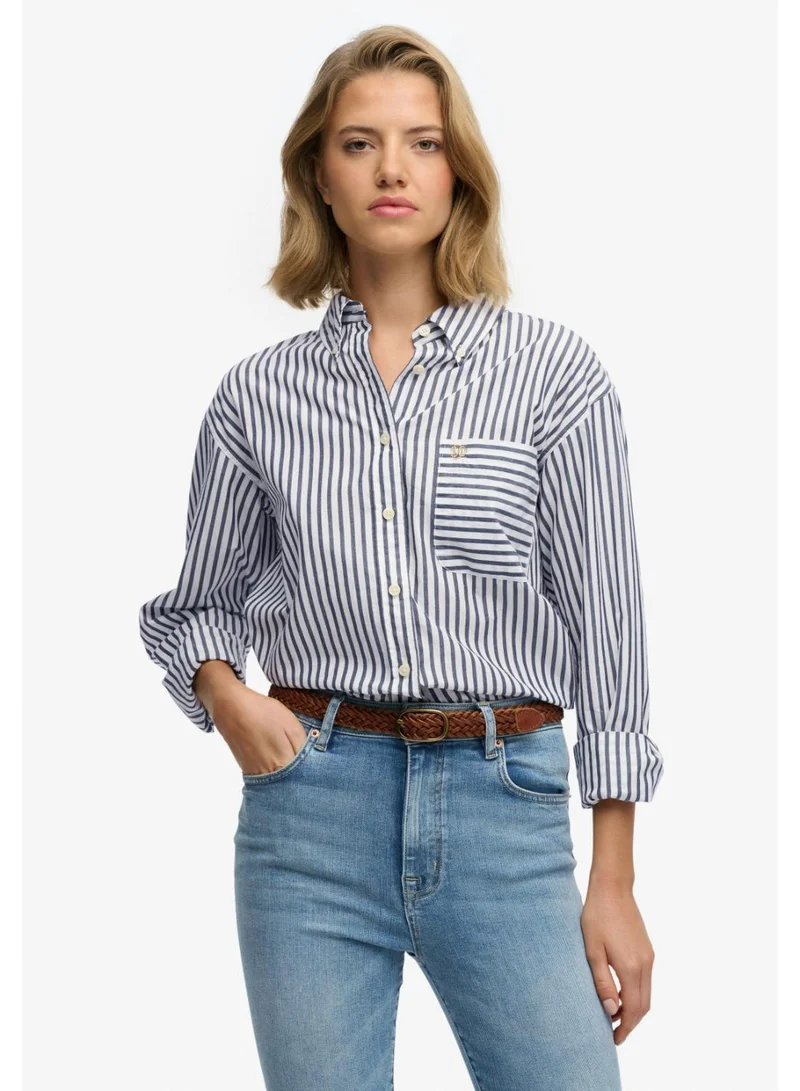 Superdry Poplin Relaxed Long Sleeve Shirt