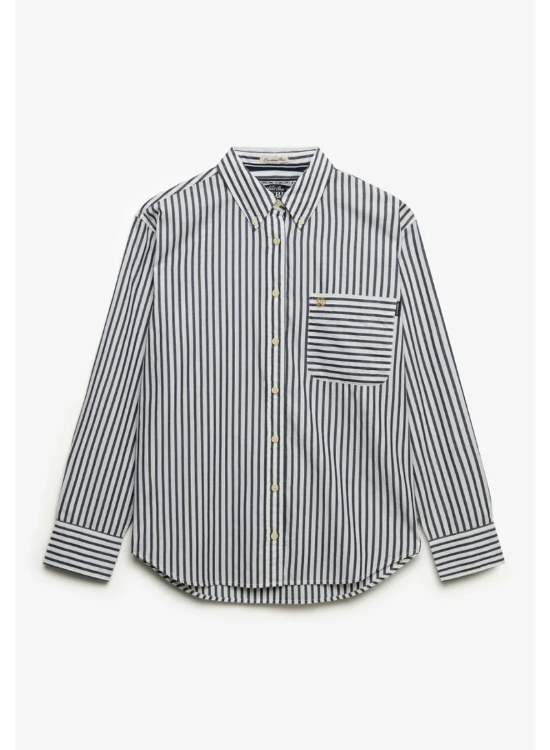 Superdry Poplin Relaxed Long Sleeve Shirt