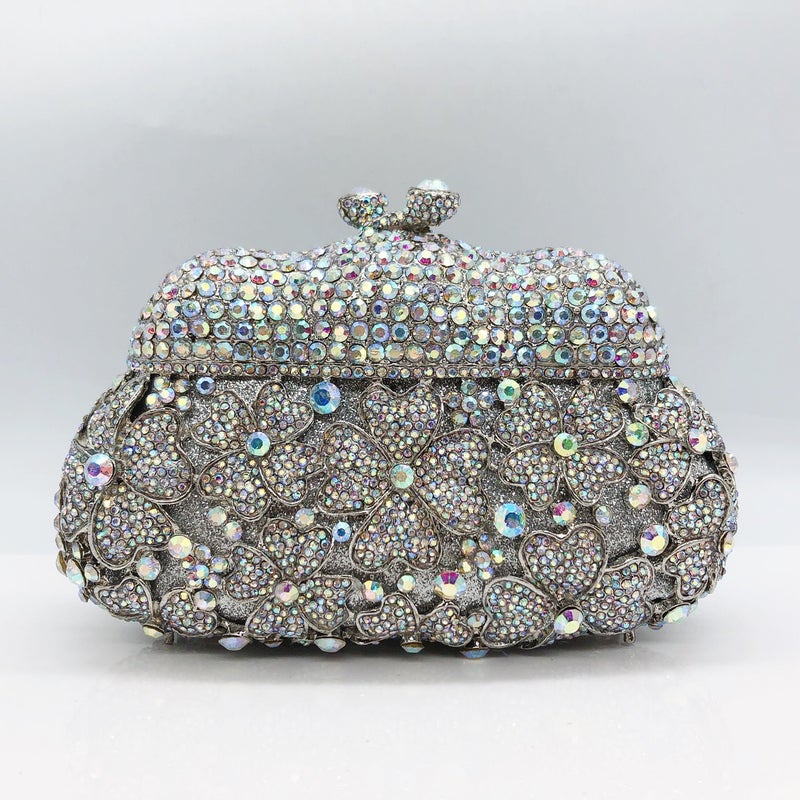 New Four-Leaf Clover Diamond-Encrusted Evening Bag Clutch Women'S Diamond Bag Small Crystal Clutch Bag - Image 5