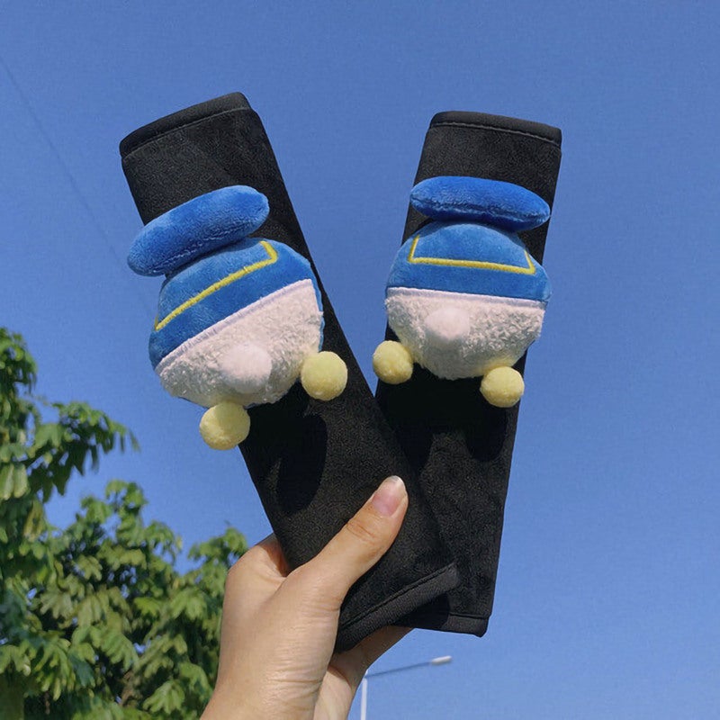Car Seat Belt Cushion Soft Plush Shoulder Pad with Cute Duck Shape for Car Interior - Easy to Install Protective Seat Belt Cover for Long Drives - Image 1