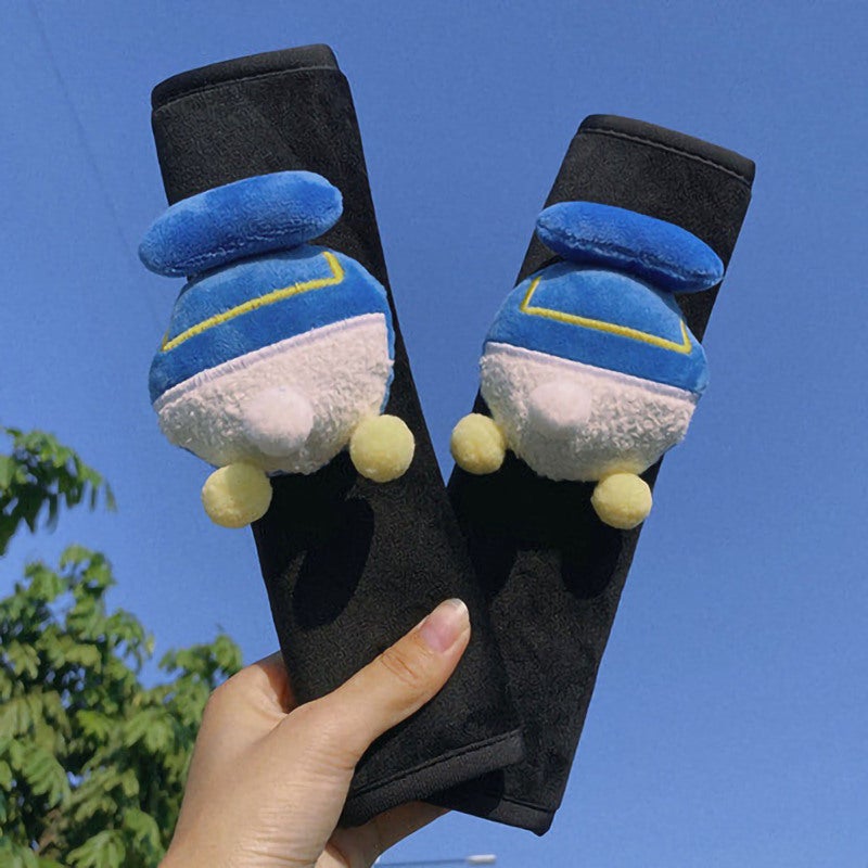 Car Seat Belt Cushion Soft Plush Shoulder Pad with Cute Duck Shape for Car Interior - Easy to Install Protective Seat Belt Cover for Long Drives - Image 4