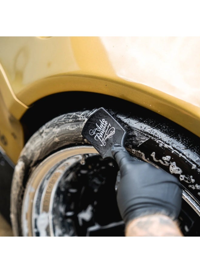 أوتو فينيس فرشاة تنظيف المطاط أوتو فينيس - فرشاة تنظيف الإطارات والمطاط الفاخرة | شعيرات متينة لتنظيف الإطارات والأجزاء المطاطية وسجاد الأرضيات بعمق | أداة تنظيف احترافية - Image 3