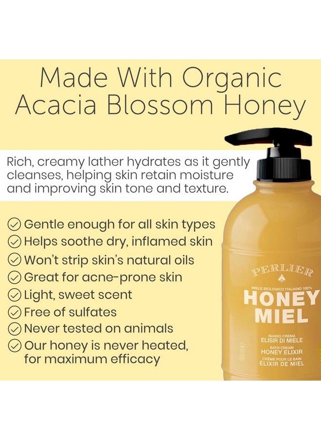 Perlier - Erlier Sweet Honey Miel Shower & Bath Cream Nourishing & Soothing Luxury Bath Cream Made With 100% Organic Italian Honey For Deep Moisturization And Hydration (16.9 Fluid Oz.) - Image 1