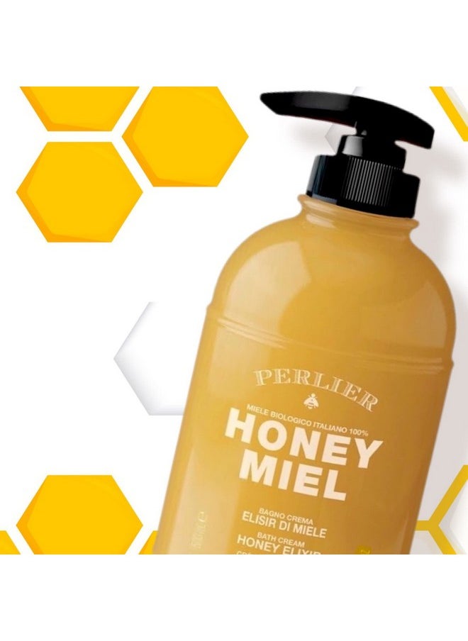 Perlier - Erlier Sweet Honey Miel Shower & Bath Cream Nourishing & Soothing Luxury Bath Cream Made With 100% Organic Italian Honey For Deep Moisturization And Hydration (16.9 Fluid Oz.) - Image 1
