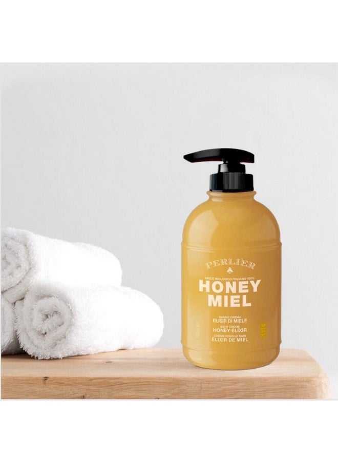 Perlier - Erlier Sweet Honey Miel Shower & Bath Cream Nourishing & Soothing Luxury Bath Cream Made With 100% Organic Italian Honey For Deep Moisturization And Hydration (16.9 Fluid Oz.) - Image 1