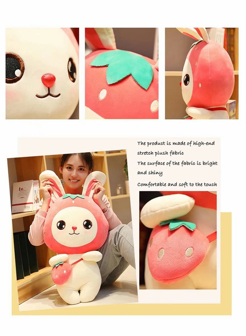 Bunny Plush Pillow Toy Bunny Stuffed Strawberry Bunny Animal Fruit plushie Pineapple Bunny Rabbit plushies Toys Gifts for Kids Girls boy Small Large with Long Ears 11.8'' - Image 3