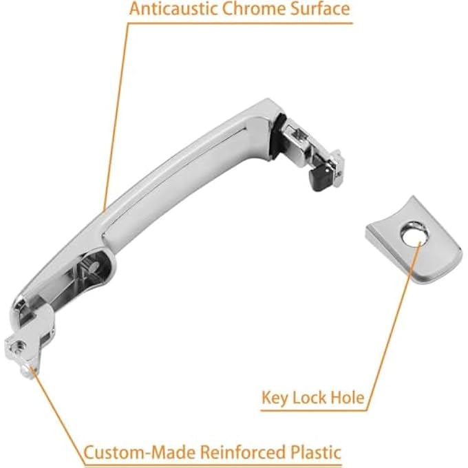 ريحني مقبض الباب الخارجي من جهة السائق من جهة الراكب مناسب لسيارات إنفينيتي FX35 FX45 20032011 نيسان مورانو 20032007 نيسان روج 20102015 تحل محل 82646Ca000 80640Ca012 80640Ca012 فلوريدا - Image 4