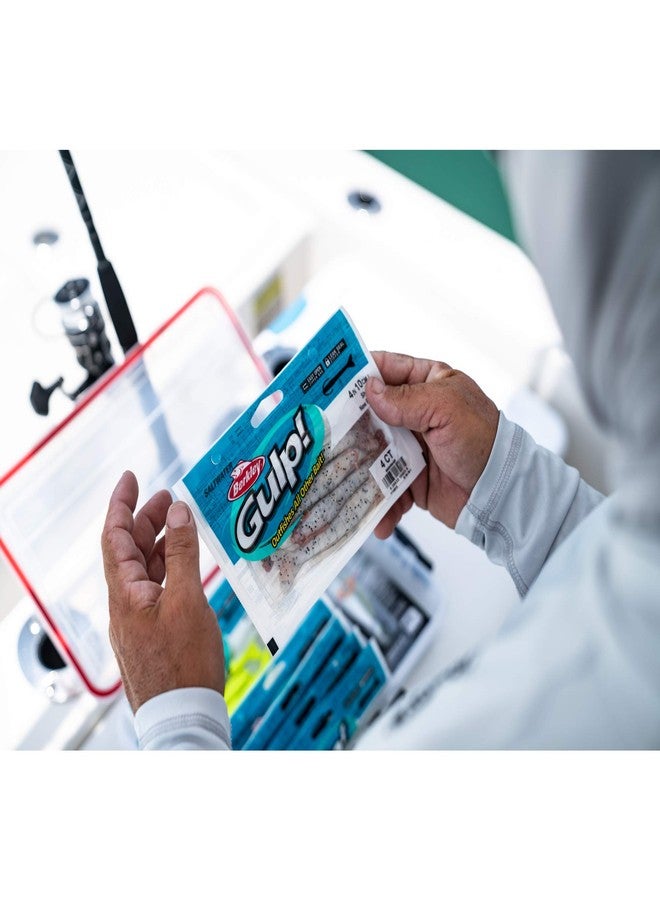 Berkley Gulp! Shrimp Saltwater Fishing Soft Bait, Pearl White/Chartreuse, 3in - Image 5